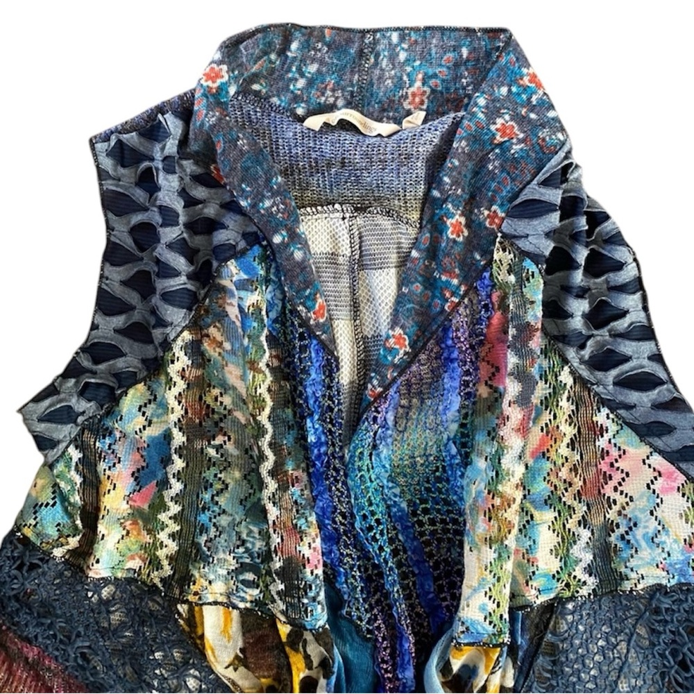 Soft Surroundings Patchwork Sleeveless Duster Swe… - image 4